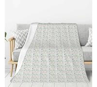 AYYQWE Couverture chaude en flanelle imprimée abstraction biologie chimie 4 pour canapé, salon, dortoir, toutes saisons, maison, camping, voyage