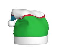 AYYQWE Drapeau de la République d'Ouzbékistan Imprimé Chapeau de Noël Hommes et Femmes Casquette de Père Noël pour les fêtes de fin d'année Décorations