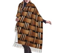 AYYQWE Écharpe tissée à franges en osier pour femme, châle élégant, chaud, doux, automne, hiver, bureau, voyage