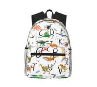 AYYQWE Élégant sac à dos d'apprentissage avec imprimé dinosaures, léger, confortable, décontracté, unisexe, randonnée, gym, camping, travail en plein air