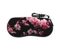 AYYQWE Étui à lunettes souple imprimé fleurs de cerisier japonais, étui à lunettes de soleil, accessoire tendance, ajustement universel