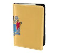 AYYQWE Étui portefeuille élégant et léger avec imprimé drapeau du New Jersey pour passeport pour homme et femme, Noir , Taille unique