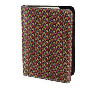 AYYQWE Étui portefeuille élégant et léger pour passeport et documents de voyage Motif fleurs arc-en-ciel, Noir , Taille unique