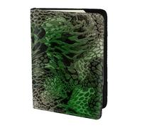 AYYQWE Étui portefeuille pour passeport et documents de voyage Motif serpent Vert, Noir , Taille unique