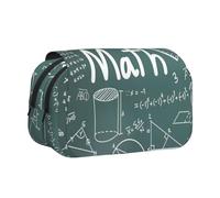AYYQWE Formulas Formes Théorie Math Leçon Mots Imprimés Trousse à Stylo Légère Élégant Papeterie Voyage Bureau Grande Capacité Maquillage Toilette