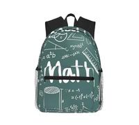 AYYQWE Formulas Shapes Theory Math Leçon Word Print Sac à dos décontracté unisexe léger résistant à l'eau Weekend Voyages en plein air