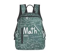 AYYQWE Formulas Shapes Theory Math Leçon Word Print Sac à dos léger Unisexe Sac à dos Voyage Casual Sac à dos Voyage Outdoor Travail Randonnée Daypack