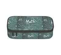 AYYQWE Formulas Shapes Theory Math Leçon Word Print Trousse à crayons polyvalente pour étudiant 21 x 5 x 9,4 cm, Noir , Taille unique