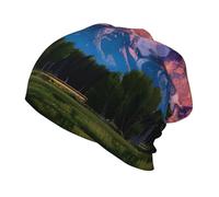 AYYQWE Grand Teton National Park Print Bonnet Unisexe pour Ski Randonnée Outdoor Usage quotidien Hiver Doux Thermique Cap Noir