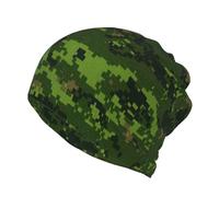 AYYQWE Green Army Digital Camouflage Print Beanie Hat For Winter Warm Cap for Outdoor Fashion Scarf Headwear, Noir , Taille unique