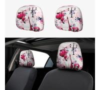 AYYQWE Housse d'appui-tête de voiture Motif Paris Tour Eiffel France Housse de siège souple Coussin de siège universel pour voiture Protection intérieure