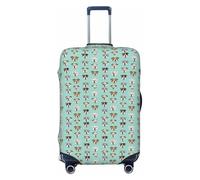 AYYQWE Housse de protection élastique pour valise avec imprimé bouledogue anglais amusant, Noir , M, Bagage à main