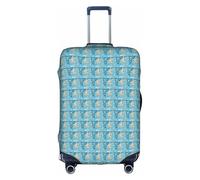 AYYQWE Housse de protection universelle imperméable et élastique pour valise Motif carte de la Grèce, blanc, L, Organiseur de sac