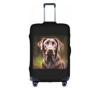 AYYQWE Housse de protection universelle imperméable et élastique pour valise Motif labrador retriever Marron, blanc, S, Organiseur de sac