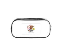 AYYQWE Illinois State Flag Print Transparent Stationery Organizer Pouch Clear School Travel Office Supplies Case