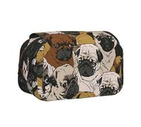 AYYQWE Imagen De Pug Trousse à crayons légère et élégante pour voyage, bureau, maquillage