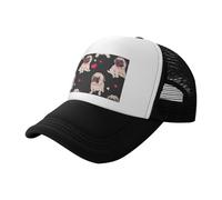 AYYQWE Joli chapeau d'été imprimé carlin élégant casquette de baseball respirante en plein air pêche plage sports vêtements décontractés, Noir , Taille unique