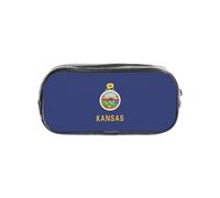 AYYQWE Kansas State Flag Print Transparent Stationery Organizer Pouch Clear School Travel Office Supplies Case
