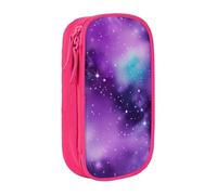 AYYQWE Magic Galaxy Sky Trousse à crayons pratique multi-compartiments pour bureau, voyage, école, art quotidien, rose, Taille unique, Poche de rangement
