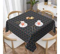 AYYQWE Nappe carrée imprimée feuille de palmier dinosaure 140 cm pour salle à manger, fête de mariage, décoration intérieure ou extérieure