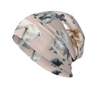 AYYQWE Oodles of Poodles Print Bonnet d'hiver léger thermique pour adultes Noir