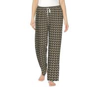 AYYQWE Pantalon de pyjama thermique pour femme avec imprimé tambour jazz pour chambre à coucher, salon, cadeau d'hiver, Noir , XXXL