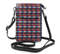 AYYQWE Porto Rico Papier peint Drapeau Imprimé Mini Sac à Bandoulière Téléphone Léger Mode Voyage Cadeau quotidien
