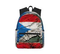 AYYQWE Porto Rico Papier peint imprimé drapeau léger confortable décontracté sac à dos unisexe randonnée gym camping travail en plein air