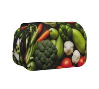 AYYQWE Présentation de divers légumes Imprimés Trousse à crayons légère élégante Papeterie Voyage Bureau Grande Capacité Maquillage Toilette