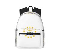 AYYQWE Rhode Island State Flag Print Sac à dos léger et confortable décontracté unisexe pour randonnée, gym, camping, travail en plein air