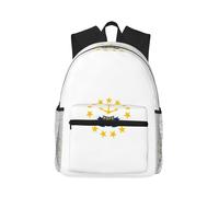AYYQWE Rhode Island State Flag Print Sac à dos unisexe décontracté léger résistant à l'eau pour les voyages en plein air
