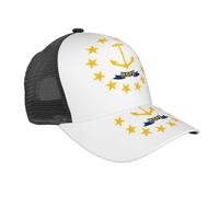 AYYQWE Rhode Island State Flag Print Summer Baseball Cap Quick Dry Lightweight Hat Running Outdoor All Season Fashion Black