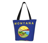 AYYQWE Sac à bandoulière d'été imprimé drapeau de l'État du Montana Sac à main de plage Sac à main Voyage Shopping Gym Randonnée Fête Événements
