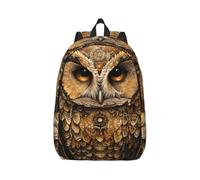AYYQWE Sac à dos de voyage léger avec impression de croyances de chouettes pour voyage quotidien et aventures en plein air, Noir , S
