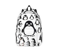 AYYQWE Sac à dos de voyage léger imprimé pingouin mignon pour voyage quotidien et aventures en plein air, Noir , M