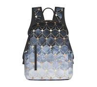AYYQWE Sac à dos léger unisexe avec imprimé hexagones bleus et diamants