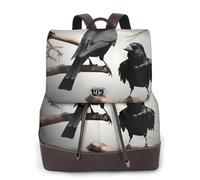 AYYQWE Sac à dos pour femme avec imprimé corbeau noir sur une branche - Sac à dos élégant et polyvalent pour le shopping, le quotidien, le voyage, le travail
