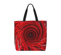 AYYQWE Sac à main à bandoulière confortable avec imprimé spirale motif vortex de fleurs rouges