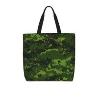 AYYQWE Sac fourre-tout de grande capacité avec imprimé camouflage numérique vert pour femmes, sacs à bandoulière pour le shopping, les voyages, la plage, le travail