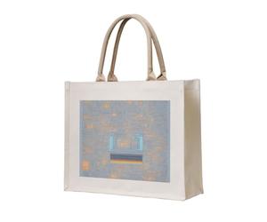 AYYQWE Sac fourre-tout élégant avec code de programmation, réutilisable, respectueux de l'environnement, en toile, voyage, plein air, tous les jours