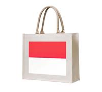 AYYQWE Sac fourre-tout élégant avec imprimé drapeau indonésien - Réutilisable - Respectueux de l'environnement - En toile - Pour voyage, plein air et quotidien