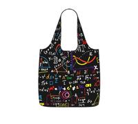 AYYQWE Sac fourre-tout pliable et réutilisable avec impression de formule mathématique pour voyage, gym, voyage, camping