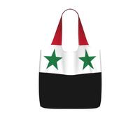 AYYQWE Sac fourre-tout pliable et réutilisable imprimé drapeau de la République arabe syrienne pour voyage, gym, voyage, camping