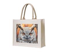 AYYQWE Sac fourre-tout réutilisable en toile respectueuse de l'environnement Motif chouette