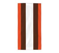 AYYQWE Serviette de plage extra longue à rayures oranges et blanches - Unisexe - Douce et absorbante - Séchage rapide - Pour gym, natation, yoga, fitness