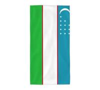 AYYQWE Serviette de plage extra longue avec drapeau de la République d'Ouzbékistan, unisexe, douce, absorbante, séchage rapide, gym, natation, yoga, fitness