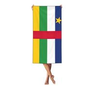 AYYQWE Serviette de plage légère pour adultes et enfants - Motif drapeau de l'Afrique centrale - Pour voyage, bronzage, camping, extérieur