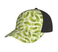 AYYQWE Sushi Dill Pickles Print Baseball Cap Mesh Summer Hat Outdoor Sports Quick Dry Respirant Absorption de la sueur Noir