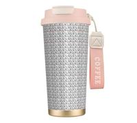 AYYQWE Tasse de voyage en acier inoxydable avec motif lama alpaga cactus pour café, thé, eau, boissons chaudes et froides, usage quotidien