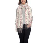 AYYQWE The Paris Tower and a Bicycle Print Fringe Scarf Warm Soft Châle Wrap Femmes Automne Hiver Printemps Accessoire Mode